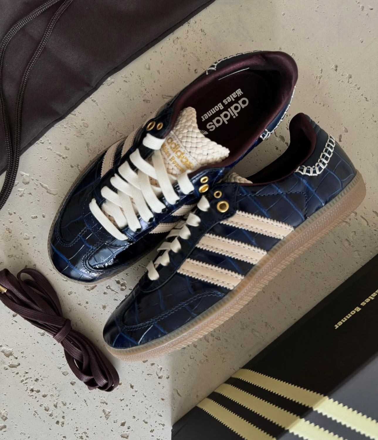 Wales Bonner X Adidas Originals Samba 'Collegiate Navy Night Red'