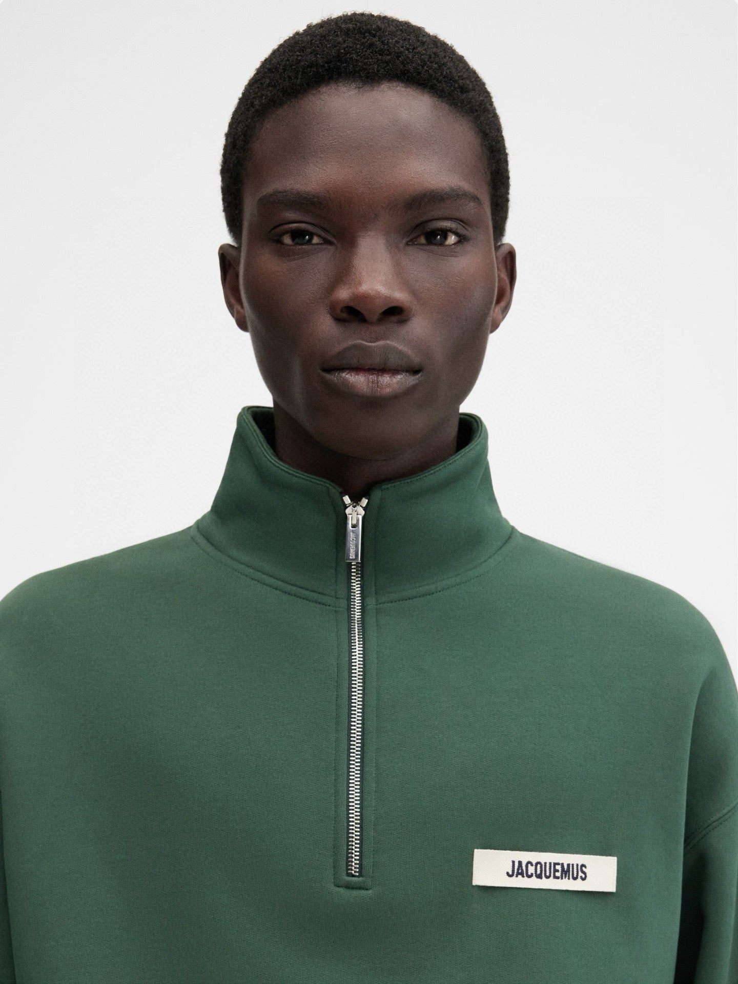 Jacquemus Pull Zippé Vert (vente privée)