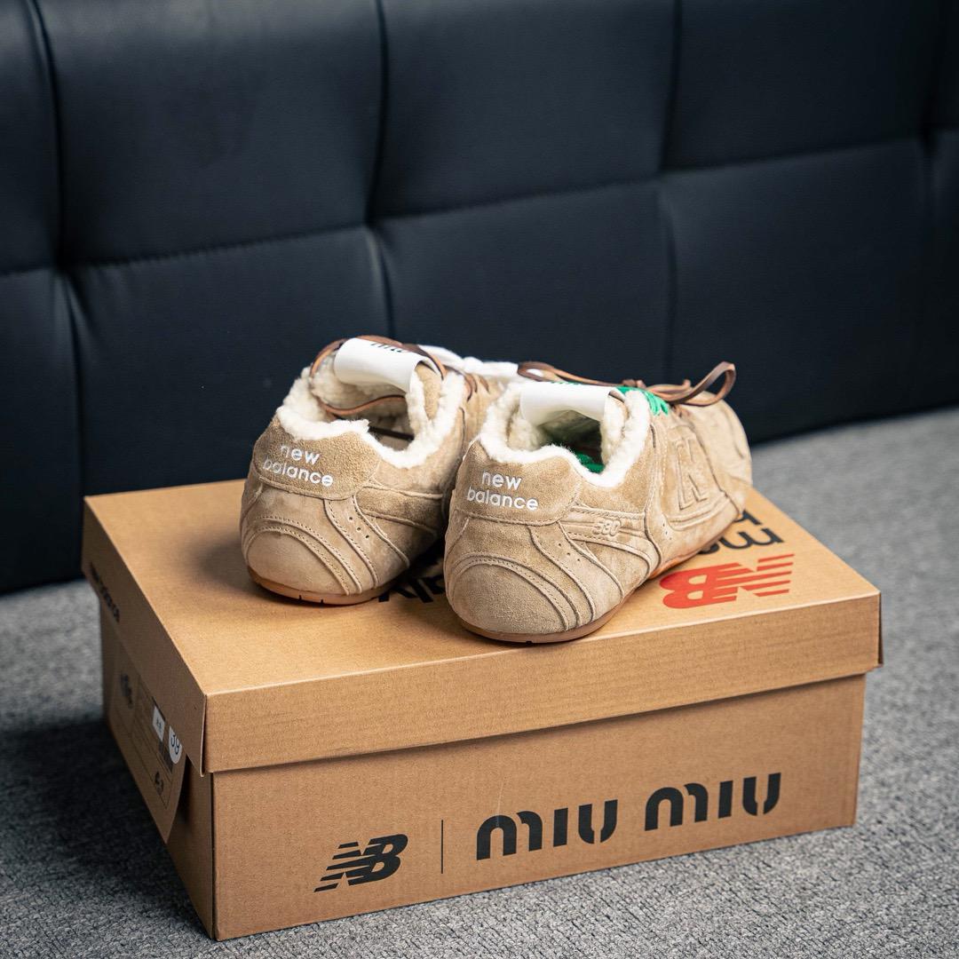 New Balance Miu Miu Beige Winter Ecru Shearling