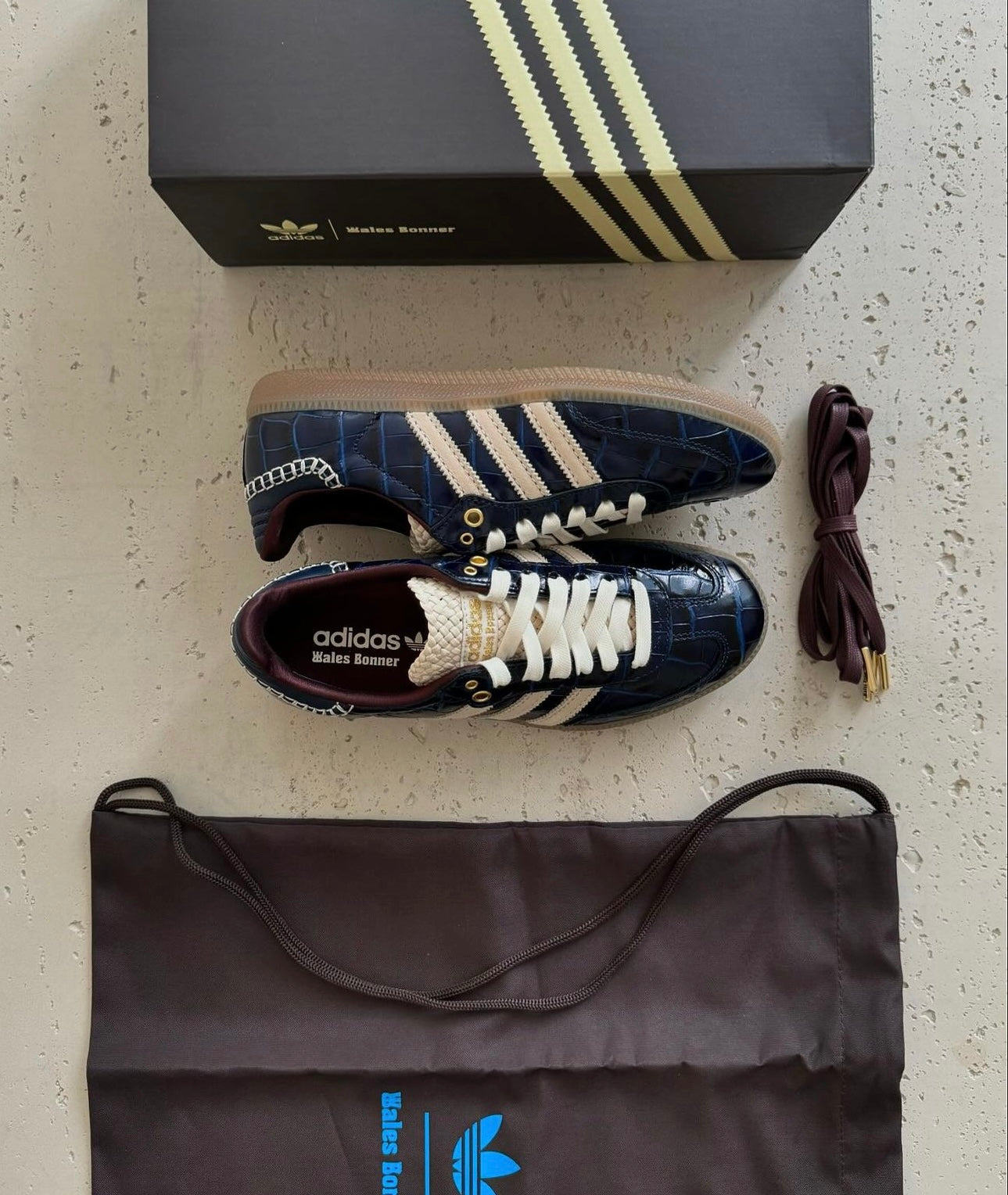 Wales Bonner X Adidas Originals Samba 'Collegiate Navy Night Red'