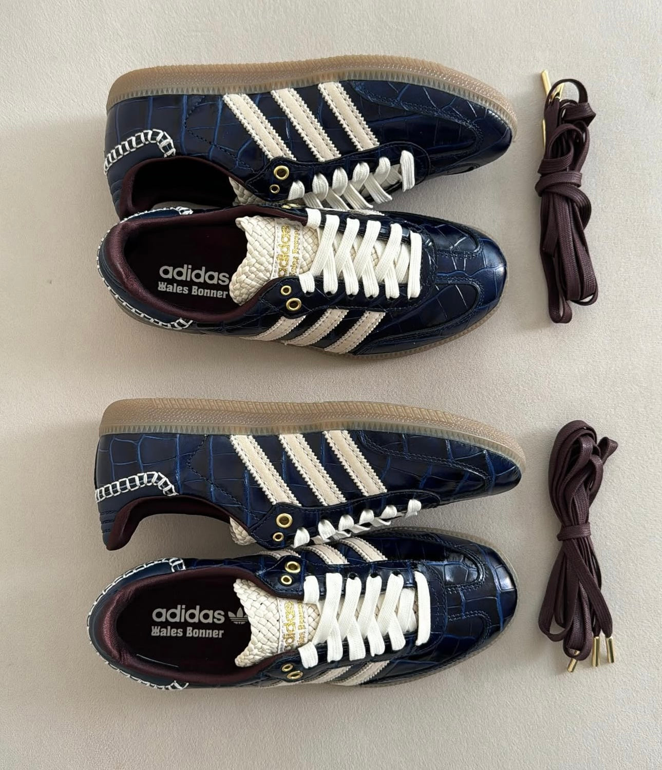 Wales Bonner X Adidas Originals Samba 'Collegiate Navy Night Red'