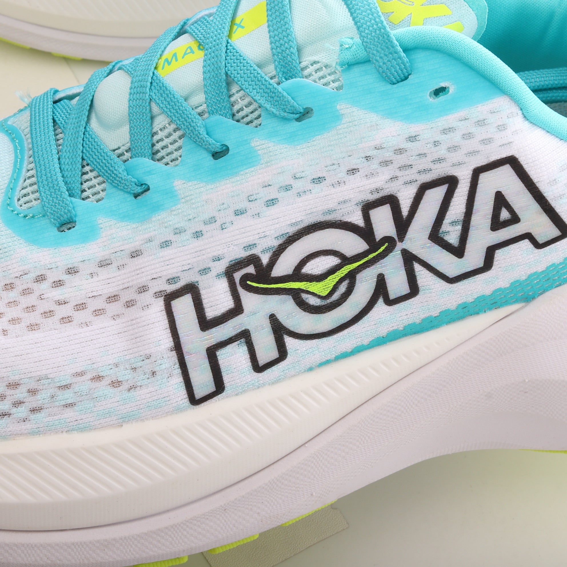 Hoka Mach X 'White Blue Glass'
