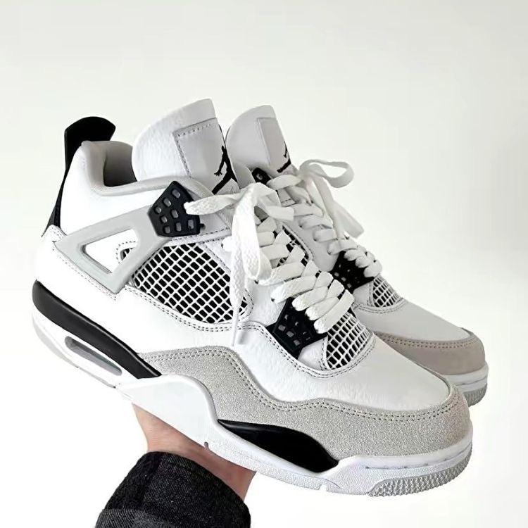 Jordan Retro 4 White Black Military
