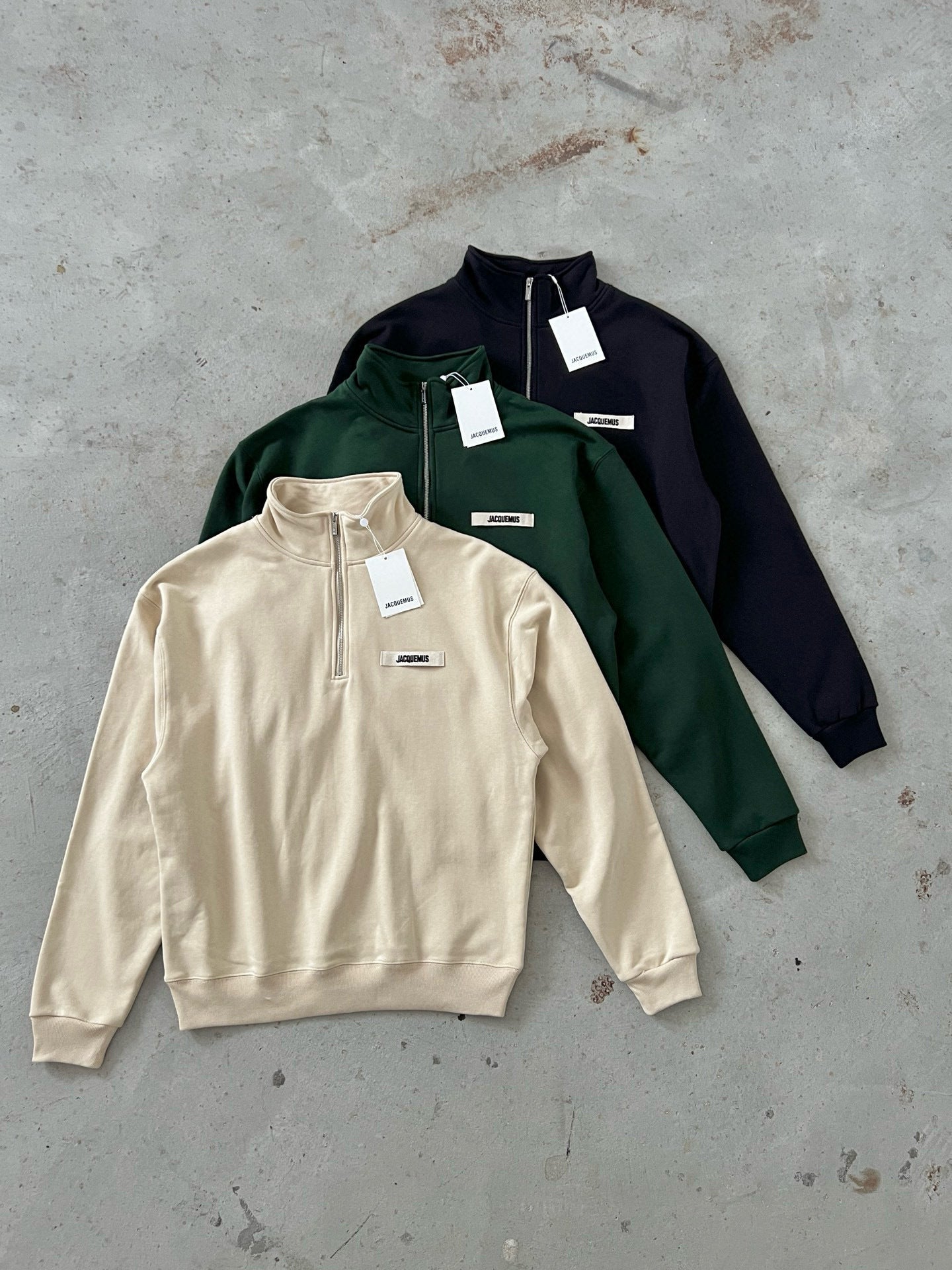 Jacquemus Pull Zippé Vert (vente privée)