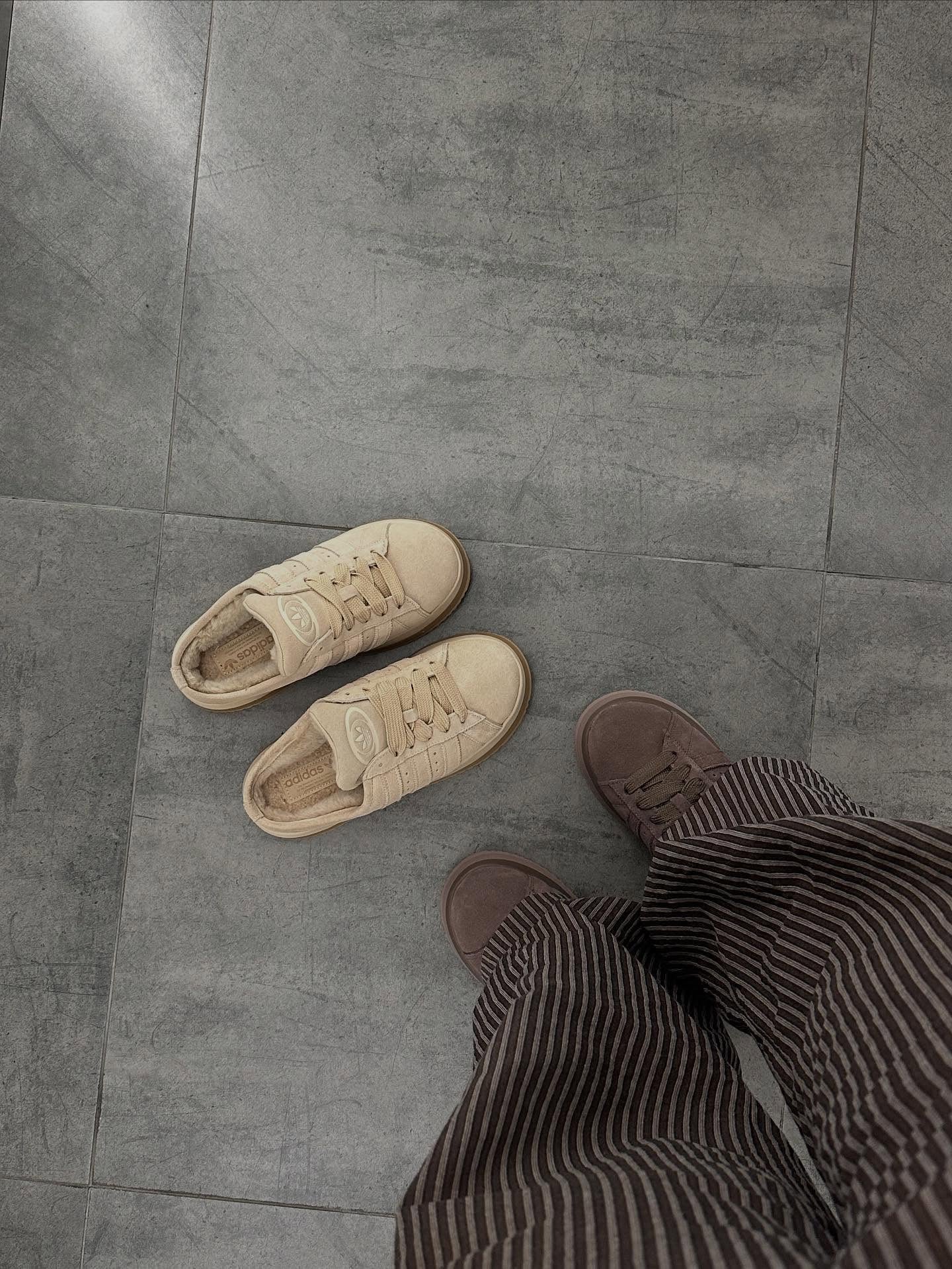 Adidas Campus winter Mule Platform Beige