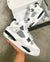 Jordan Retro 4 White Black Military