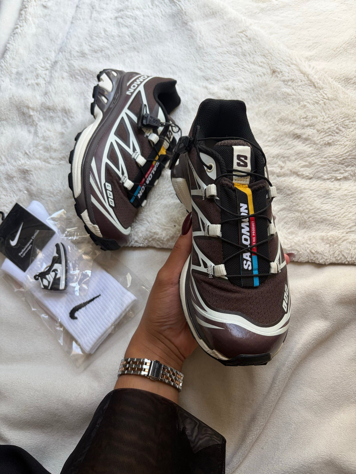 Paire Salomon XT-6 chocolat et vanille