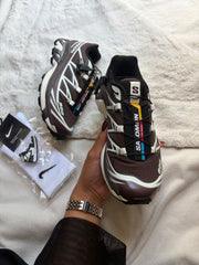Salomon XT-6 chocolate and vanilla pair