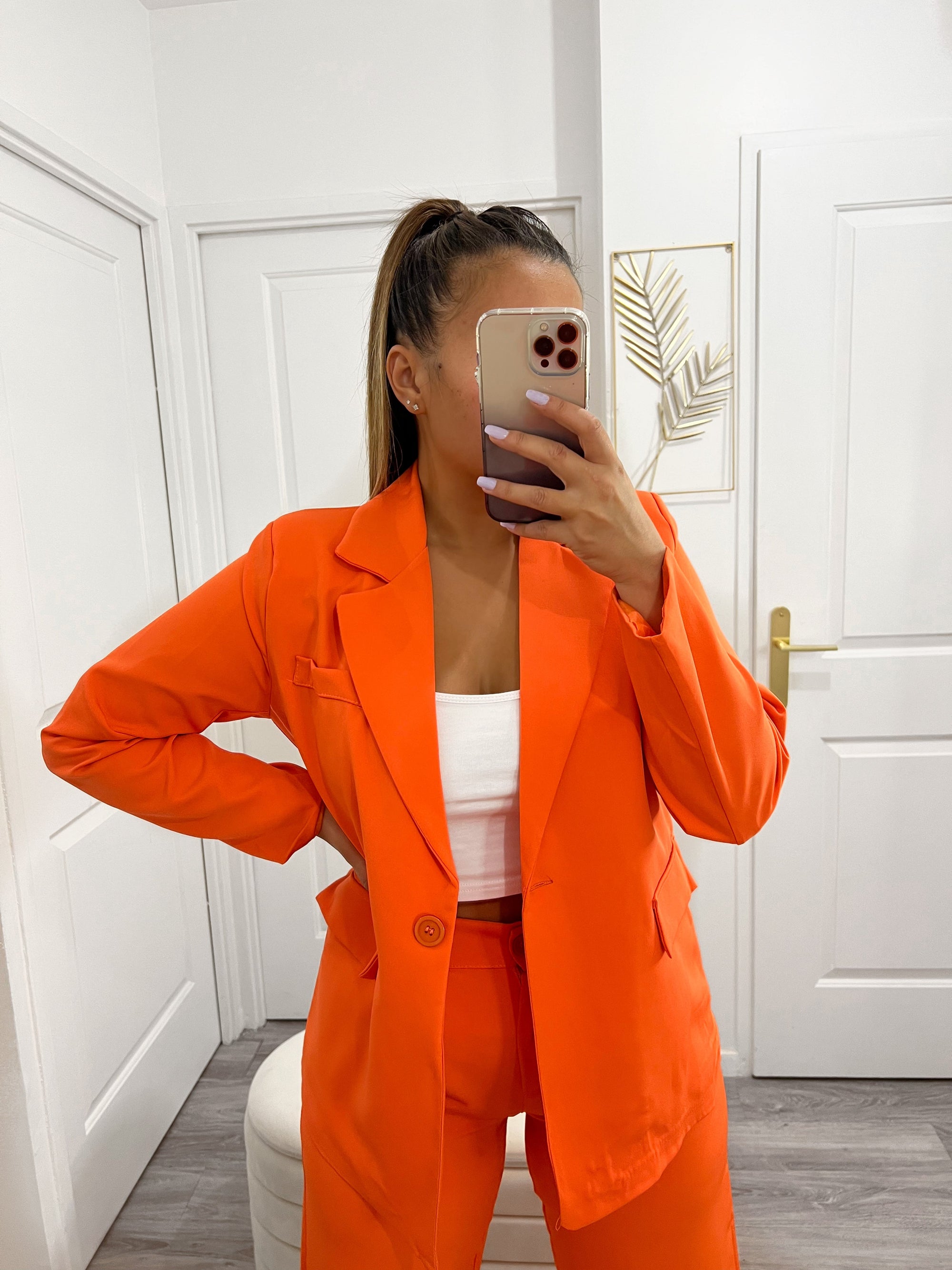 ensemble blazer orange
